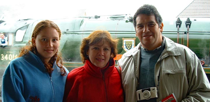 Viv and her parents: Stella and Alfredo. Alfredo is a pastor in Colombia who helps with IMC -In Ministry to Children