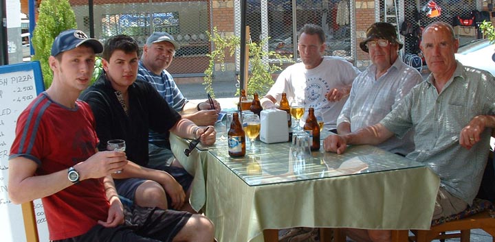 The crew: Stuart,**, Roy, Graham, Ian and John