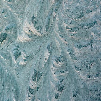 Frost made wonderful patterns on the car roof