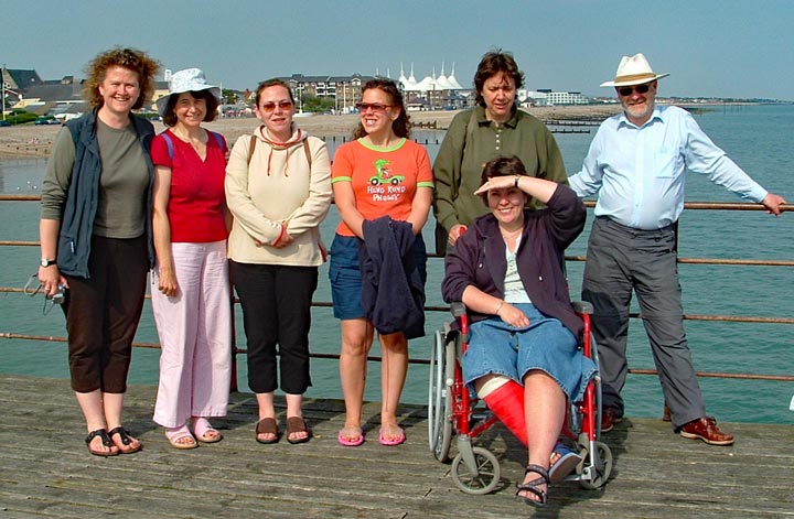 Mr Arnold and his staff - except Liz who took the photograph!