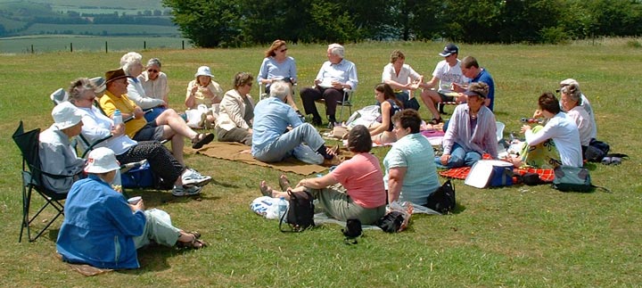 The IMC picnic on Butser Hill