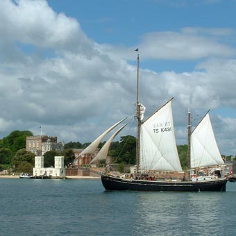 Sailing past Brownsea Island