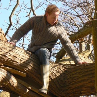 Our family Boxing Day walk was at Petworth Park - and like all boys, Ross couln't resist climbing a tree...