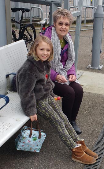 Waiting for the train at Petersfield Station
