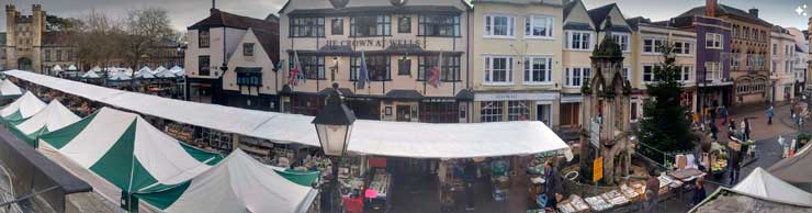 The view from our dining room window: Wells Saturday Market