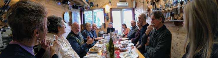 A very enjoyable lunch in JB's workshop!