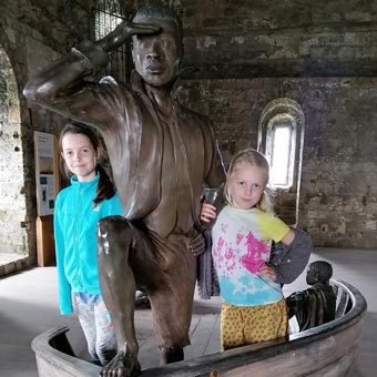 We take Alice and Freya to Portchester Castle