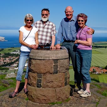 At the top of North Berwick Law - see the next picture