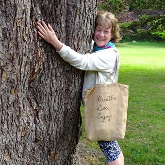 Terry and Joan's daughter, Alison - a tree hugger!