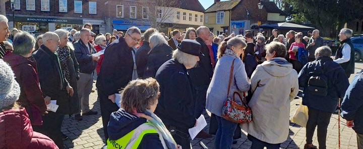 PACT Easter Service in the Square - we're third from the right