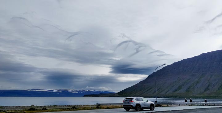 Strange cloud over Iceland