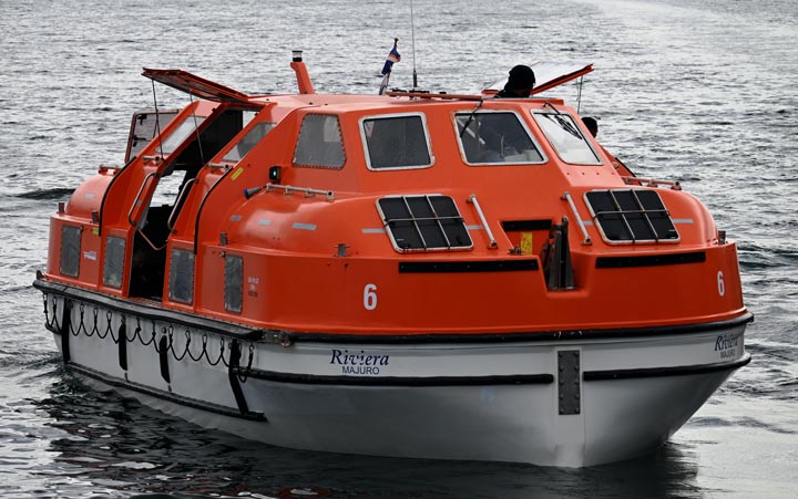 A tender, which we used to get ashore in Iceland