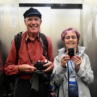 In the lift going up to the bell chamber
