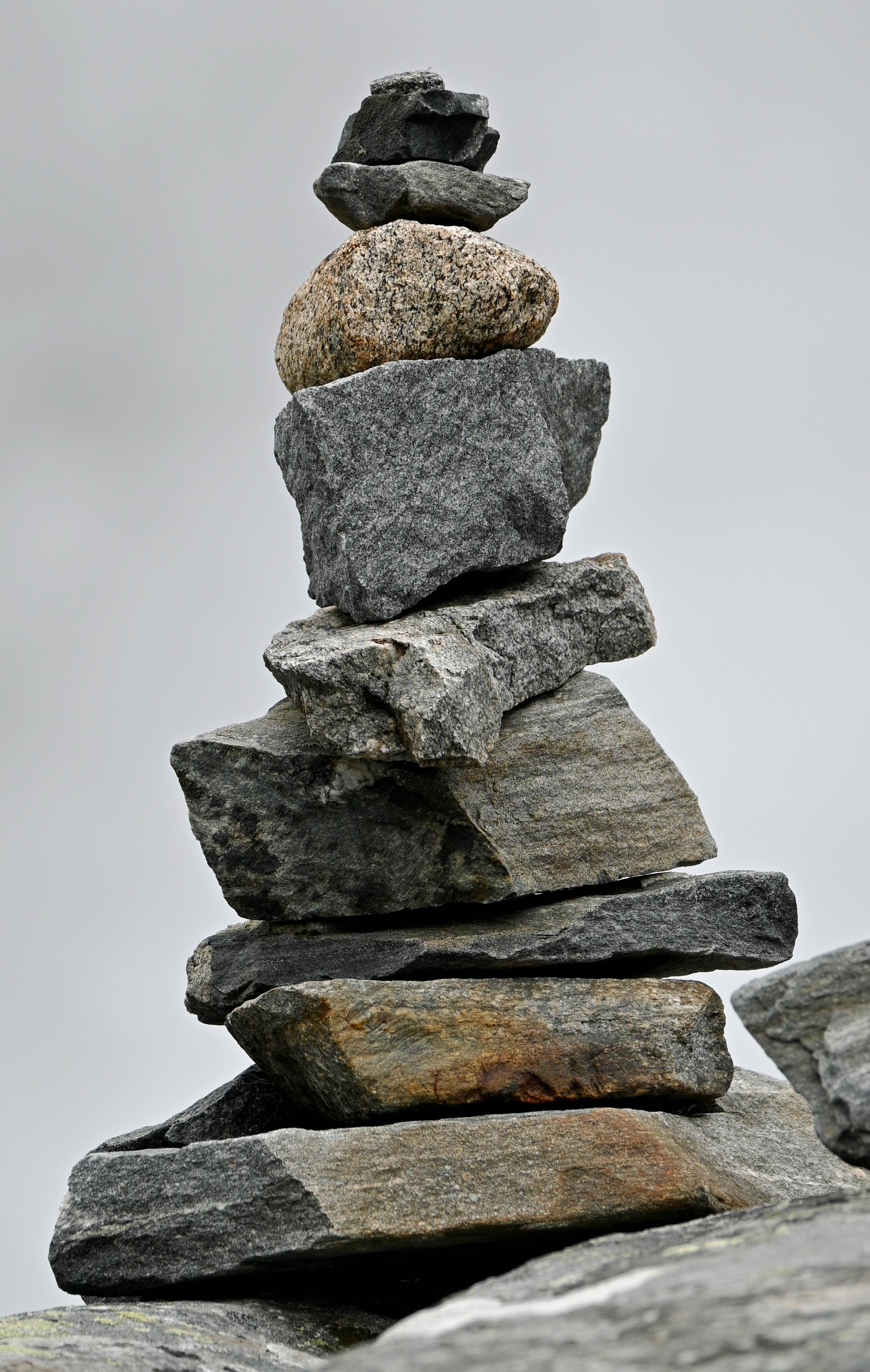 Piling stones up on top of each other seems a popular occupation in Norway - we saw lots of these!