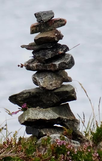 Piling stones up on top of each other seems a popular occupation in Norway - we saw lots of these!