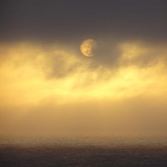 A dramatic sun