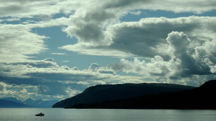 Wonderful clouds over the sea