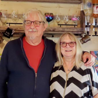 The Landlord and Landlady of "The Moat and Castle" - Graham and Lesley