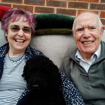 Liz and John with Toby