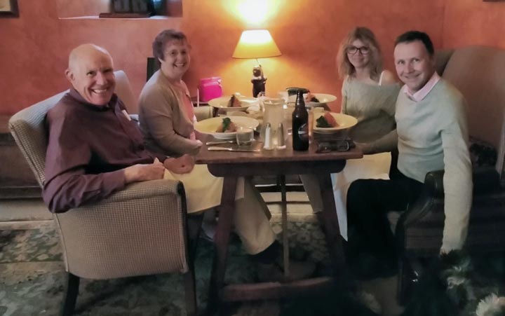 Another meal out - this time with Gill and Tim