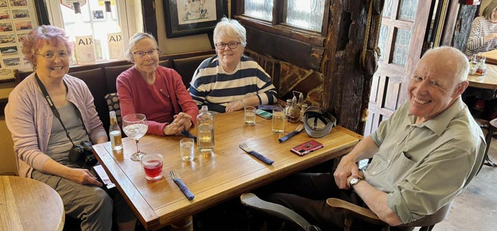 Joined by Liz - in a pub at Emsworth