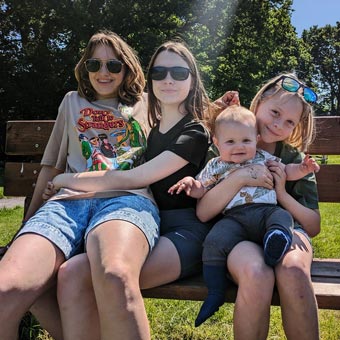 All of Liz's grand girls: Wren, Freya, Robyn and Alice