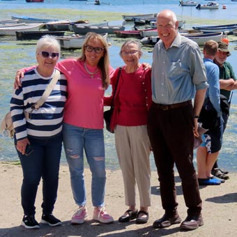 The American's are here! Mavita (June's sister-in-law) Alison, June and John