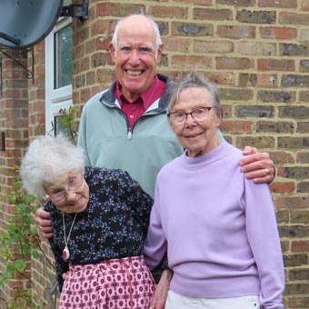 The three siblings: Dorothy, John and June