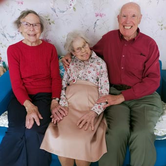 In date of birth order: June, Dorothy and John!