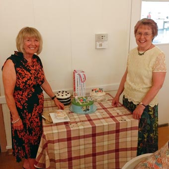 Liz in fact made <strong>three</strong> cakes for Margaret's birthday