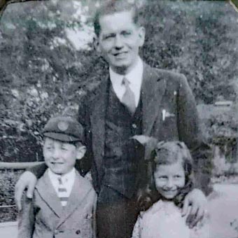 Liz and Chris's grandfather with Phil (their Dad) and his sister, Aunt Beryl